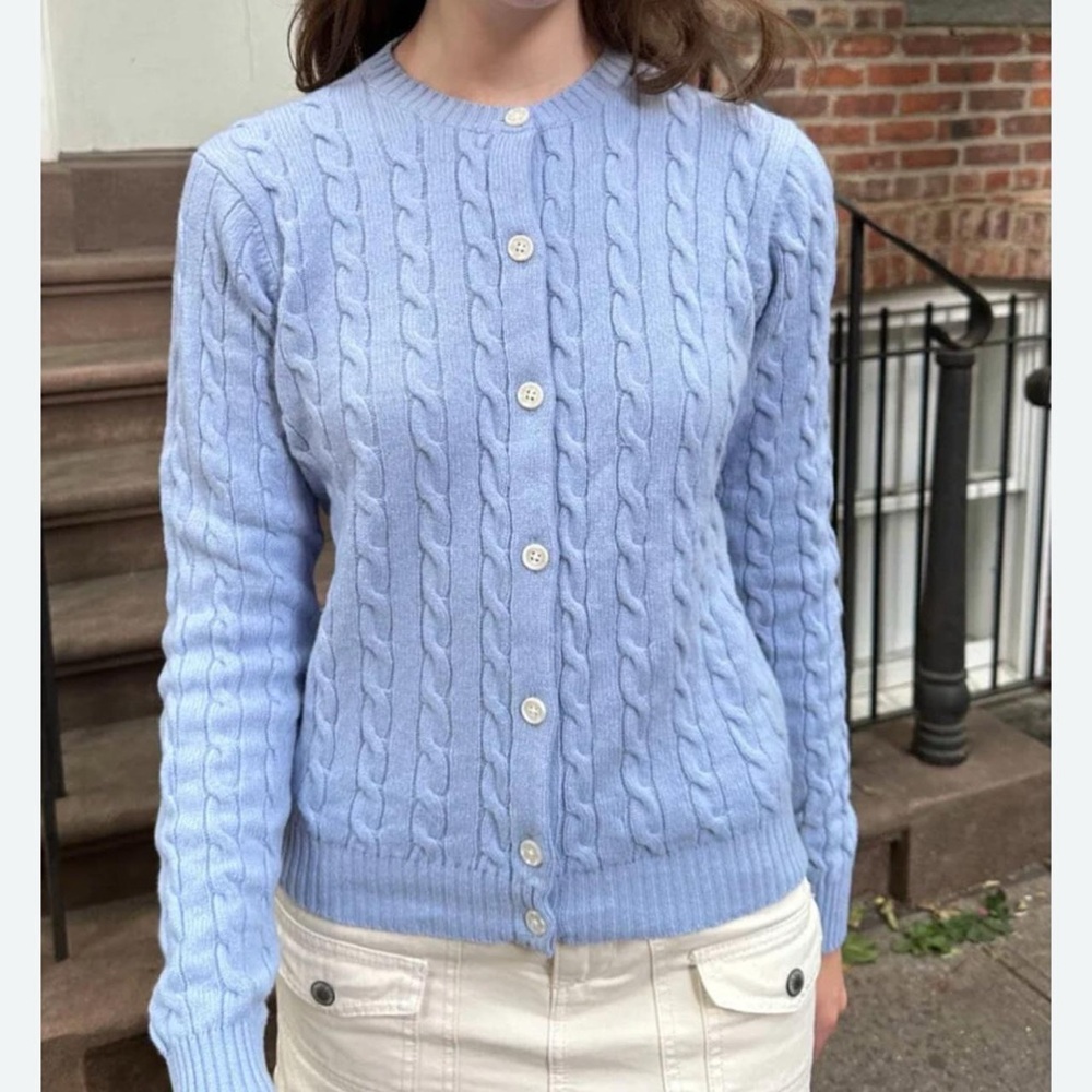 Brady Melville Olsen wool cable knit cardigan